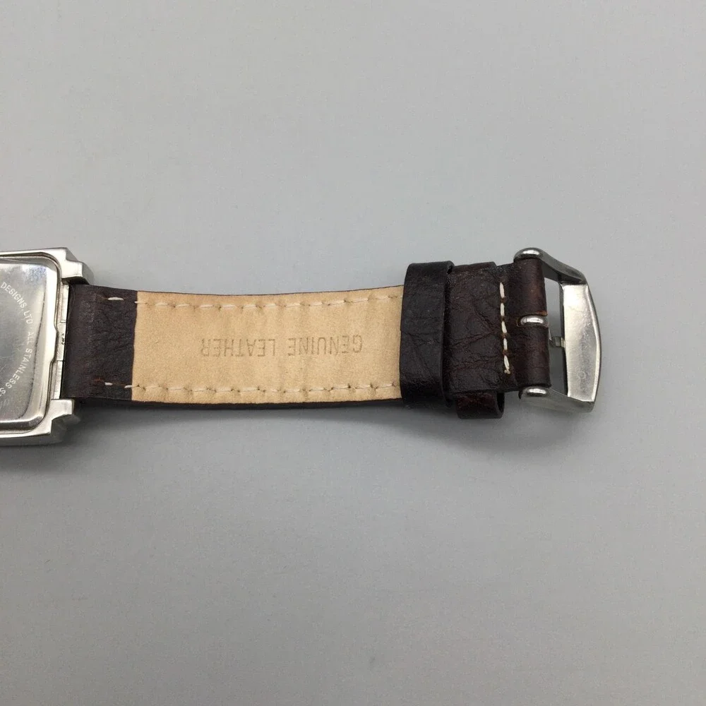 Skagen Womens Watch 29mm White Dial Brown Leather Stainless 251SSLMW New Battery